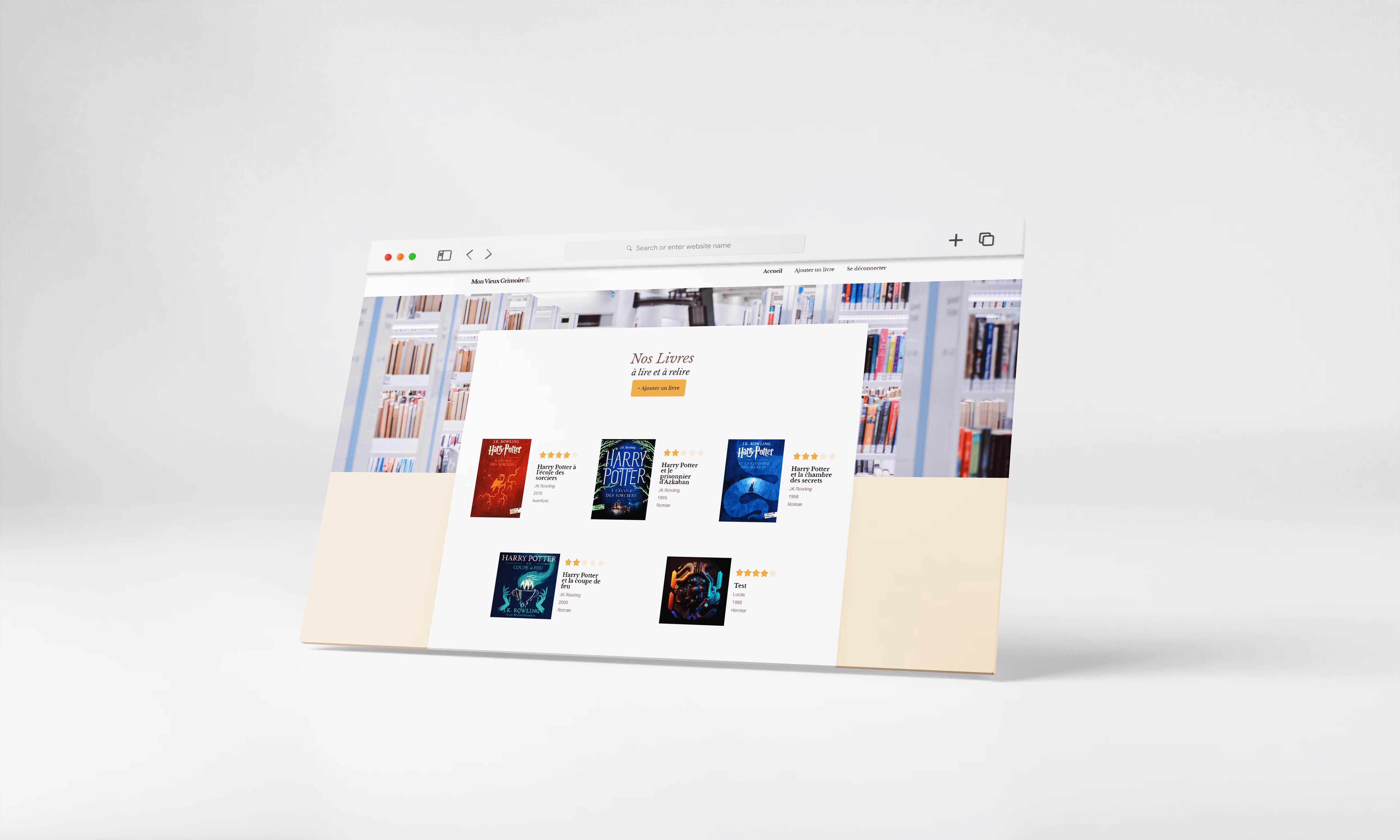 Développement du Back-end d'un site de notation de livres